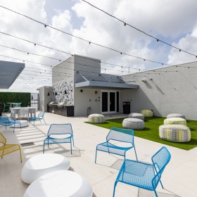 Roof Top Deck Large roof deck with seating
