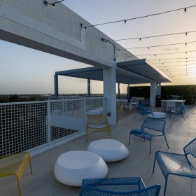 Roof Top Deck Large roof deck with seating